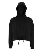 Womens Cropped Oversize Hoodie Black