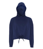 Womens Cropped Oversize Hoodie Navy