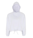 Womens Cropped Oversize Hoodie White