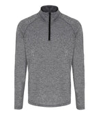 Mens TriDri® long Sleeve Performance 1/4 Zip Bl.Melange/Black