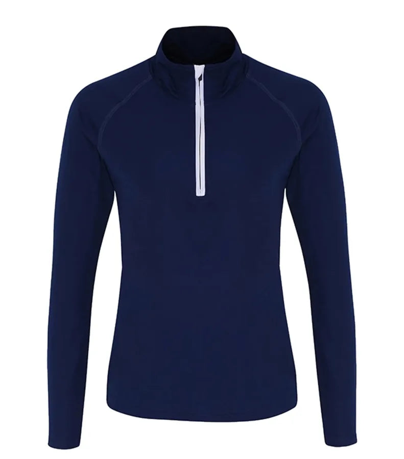 Womens TriDri® Performance 1/4 Zip Navy/White