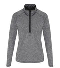 Womens TriDri® Performance 1/4 Zip Bl.Melange/Black