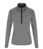 Womens TriDri® Performance 1/4 Zip Bl.Melange/Black