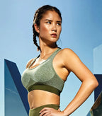 Womens Seamless "3D Fit" Multi-sport Sculpt Bra BlackMelange