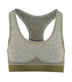 Womens Seamless "3D Fit" Multi-sport Sculpt Bra Olive