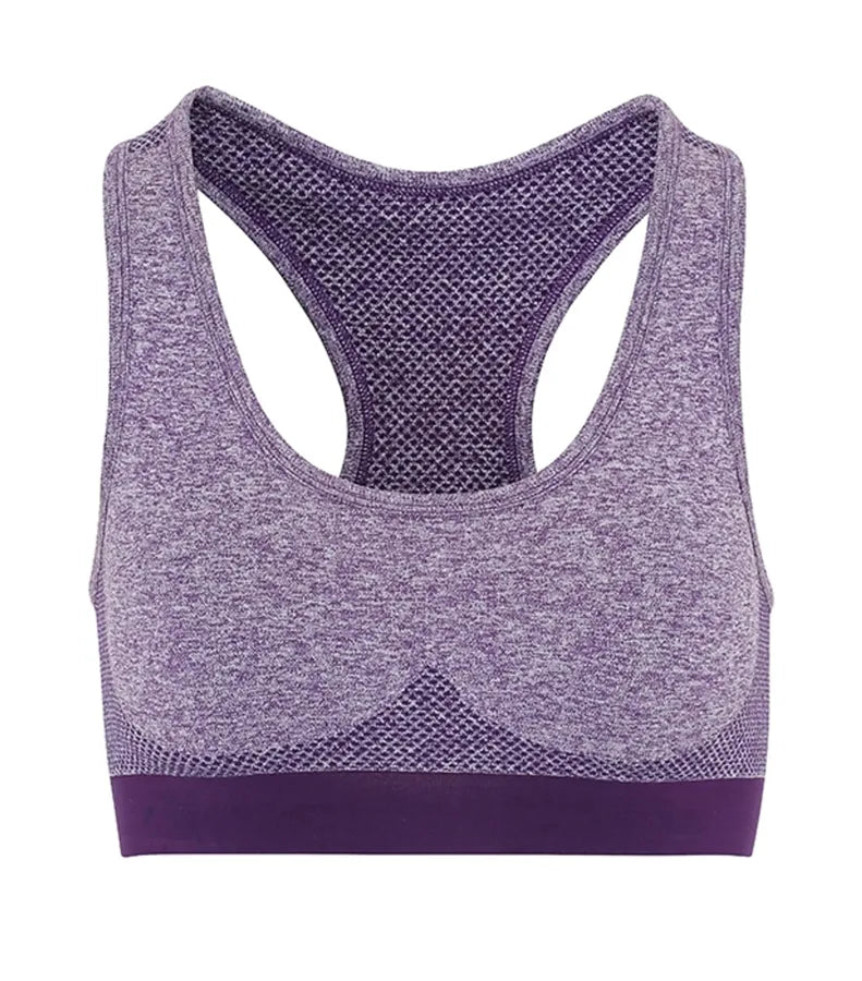 Womens Seamless "3D Fit" Multi-sport Sculpt Bra Purple