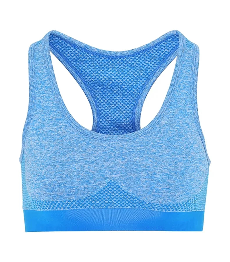 Womens Seamless "3D Fit" Multi-sport Sculpt Bra Sapphire