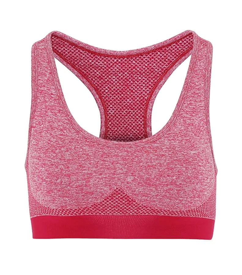 Womens Seamless "3D Fit" Multi-sport Sculpt Bra Burgundy