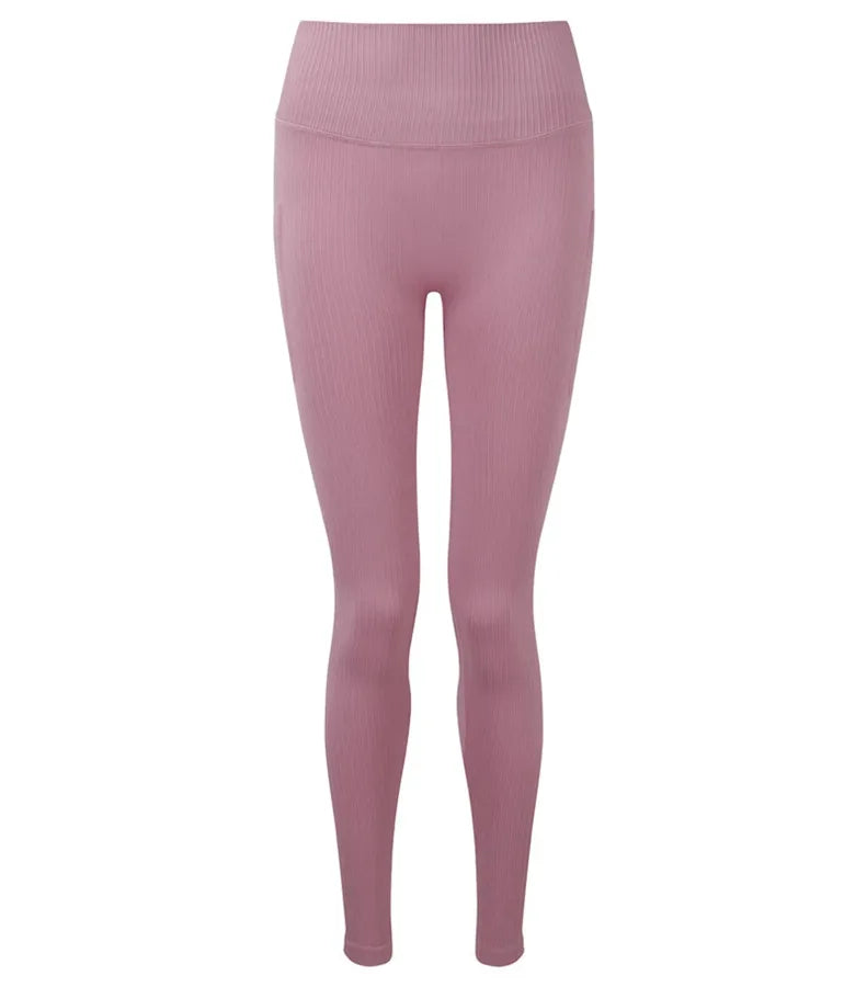 Womens TriDri® Ribbed Seamless Multi-Sport Legging Mauve