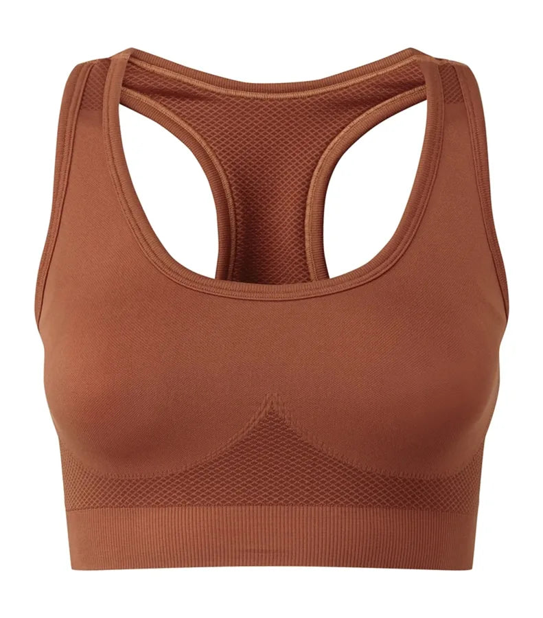 Womens TriDri® Seamless "3D Fit" Multi-sport Sculp Rust