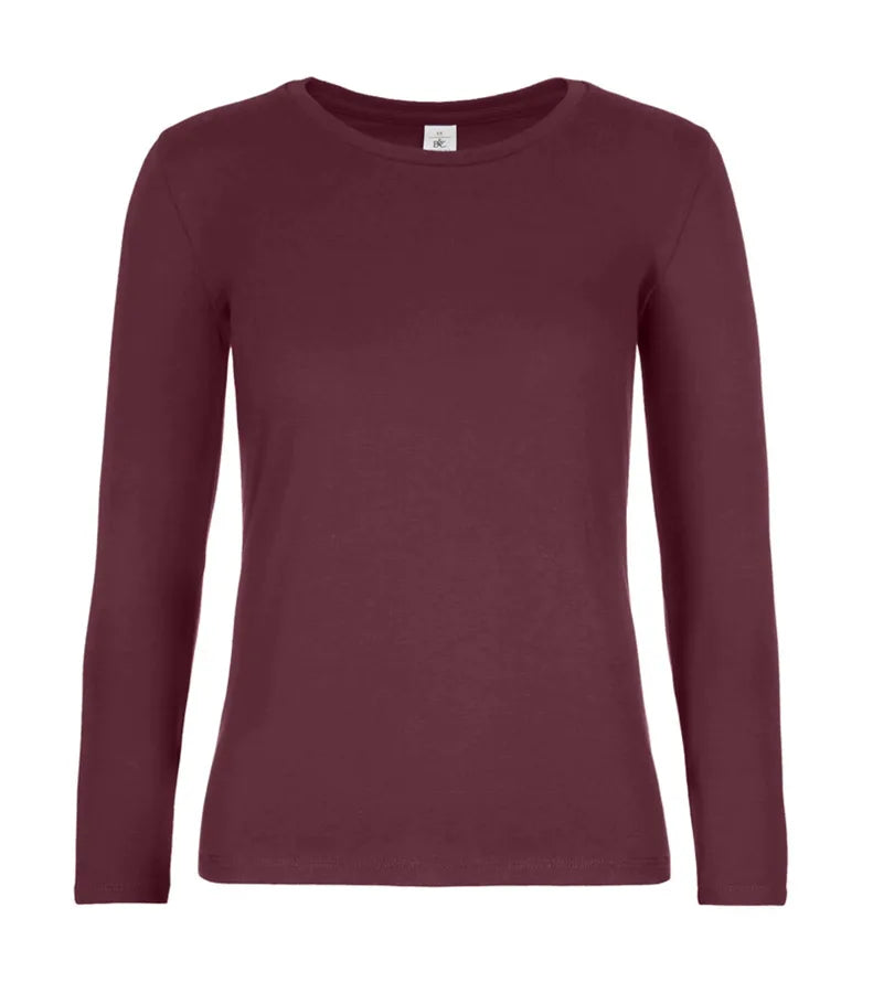 B&C #E190 LSL /women Burgundy