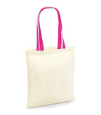 Bag for Life - Contrast Handles Natural/Fuchsia