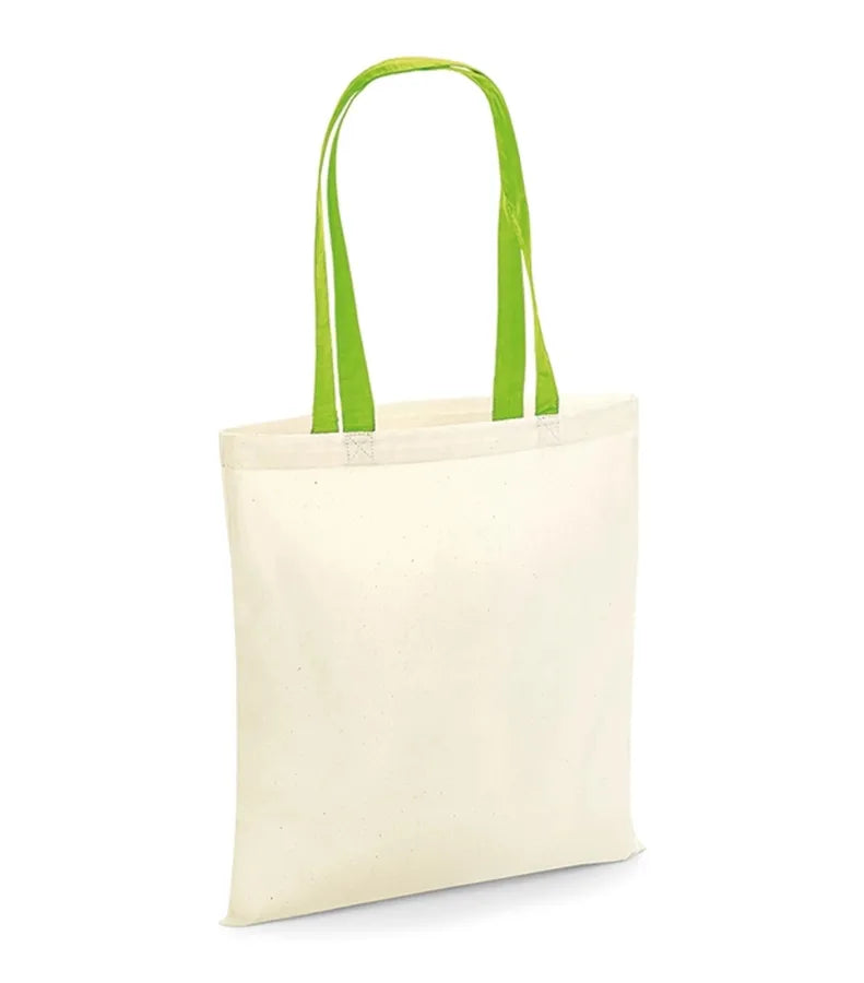 Bag for Life - Contrast Handles Natural/LimeGreen