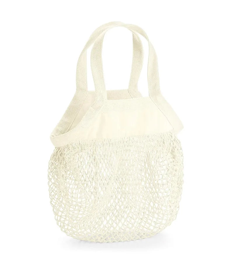 Organic Cotton Mini Mesh Grocery Bag Natural