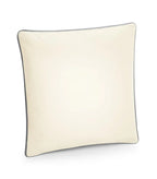 Fairtrade Cotton Piped Cushion Cover Natural/LightGrey