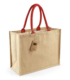 Jute Classic Shopper Natural/BrightRed