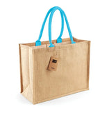 Jute Classic Shopper Natural/SurfBlue