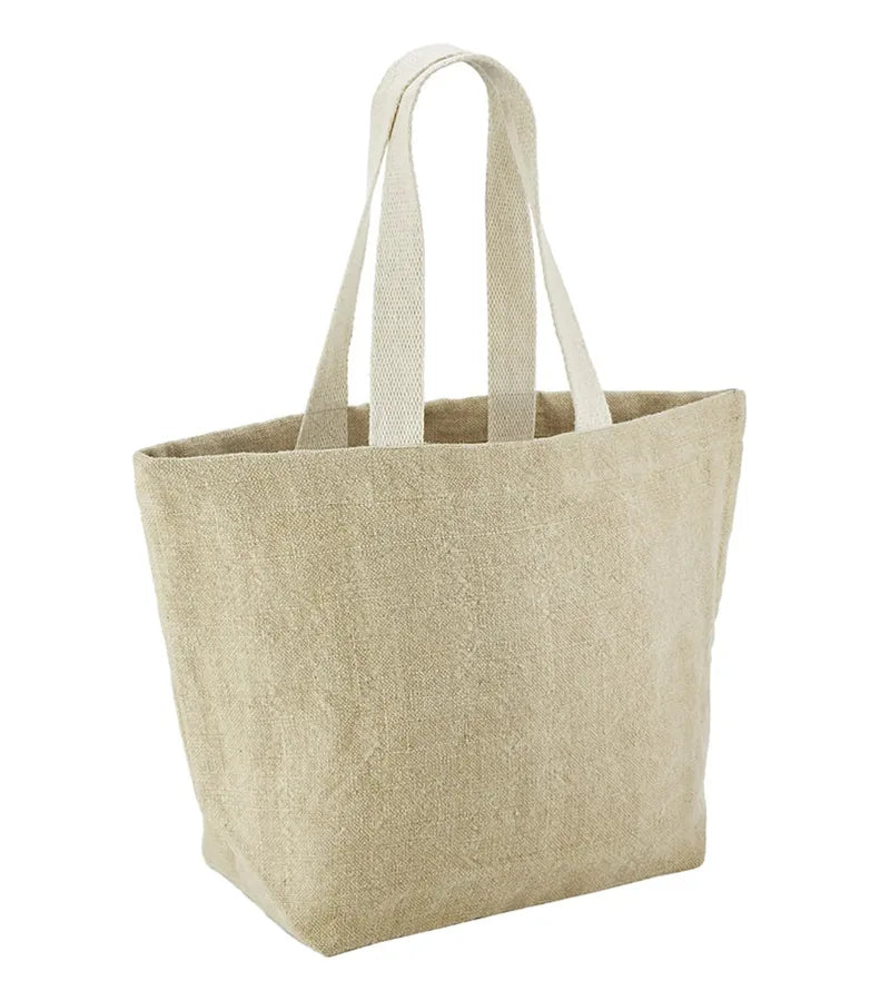 Soft Washed Jute Beach Bag Natural