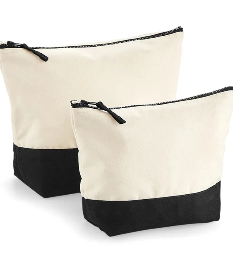 Dipped Base Canvas Accessory Bag Natural/Black