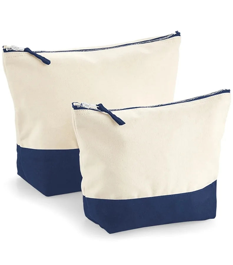 Dipped Base Canvas Accessory Bag Natural/Navy