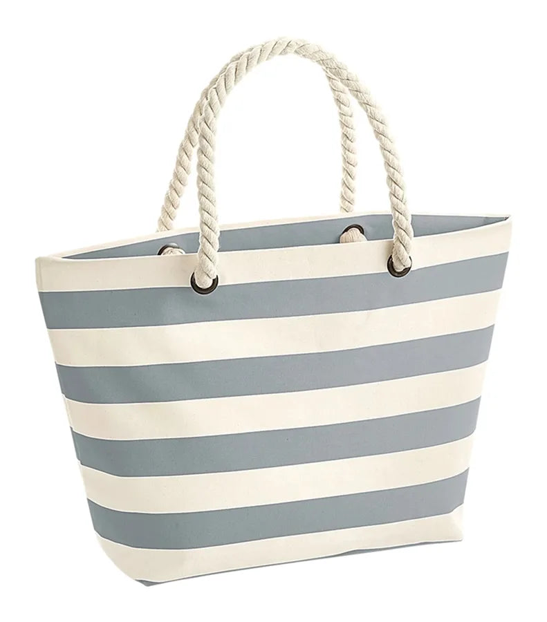 Nautical Beach Bag Natural/Grey