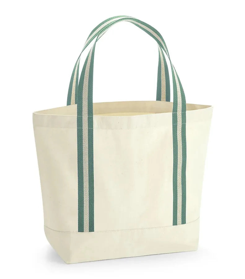 EarthAware Organic Boat Bag Natural/SageGreen