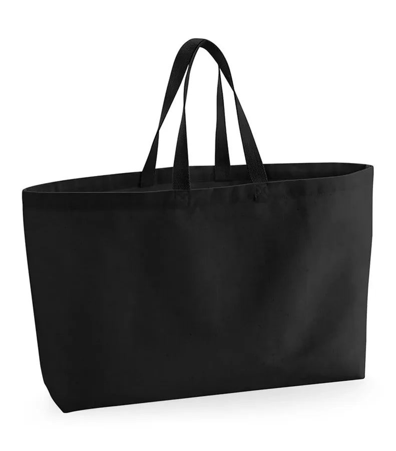 Heavyweight Canvas Oversized Tote Bag Black