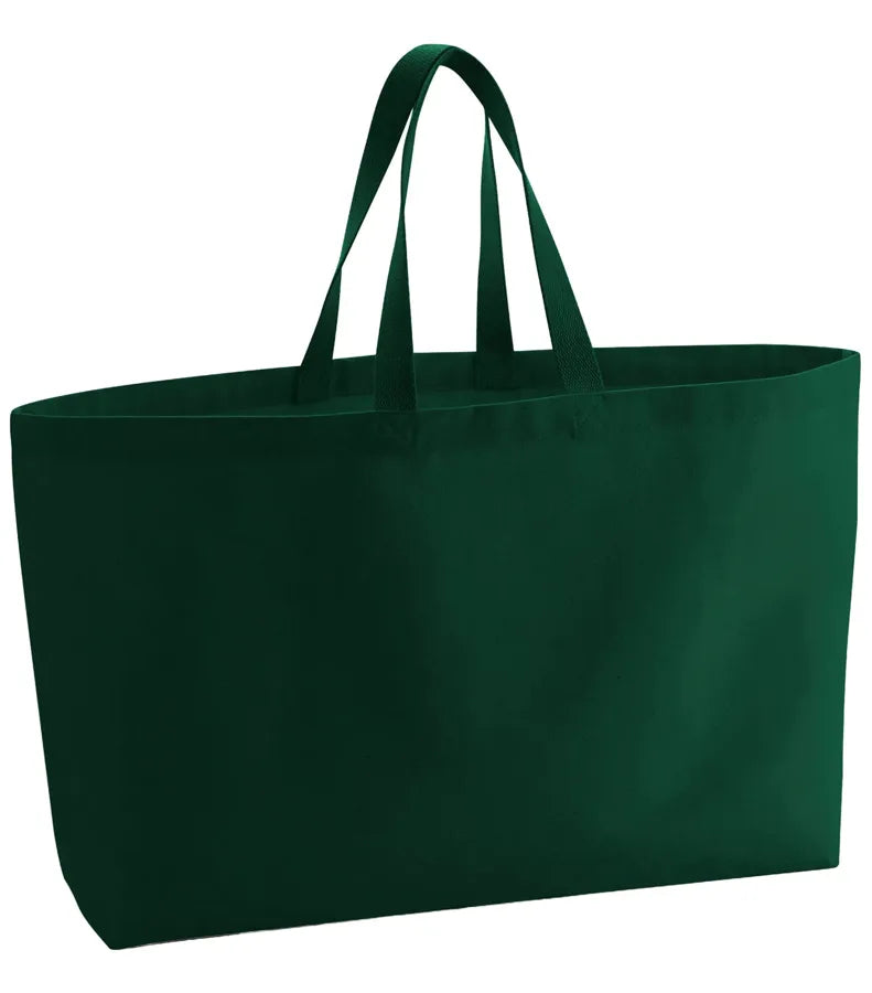 Heavyweight Canvas Oversized Tote Bag BottleGreen