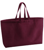 Heavyweight Canvas Oversized Tote Bag Burgundy
