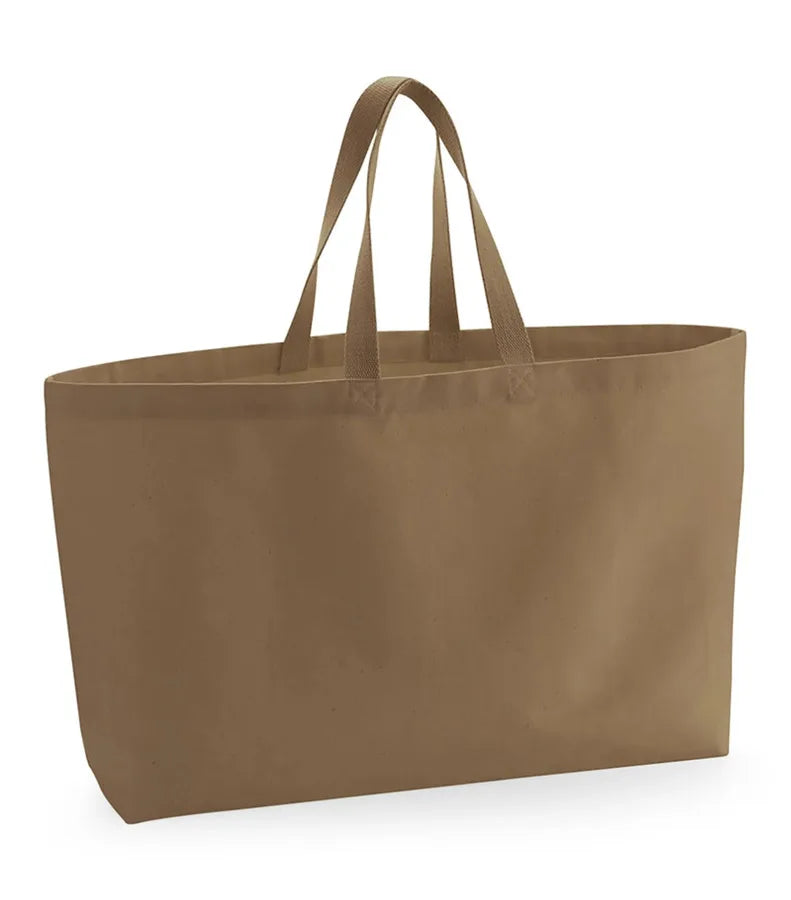 Heavyweight Canvas Oversized Tote Bag Caramel