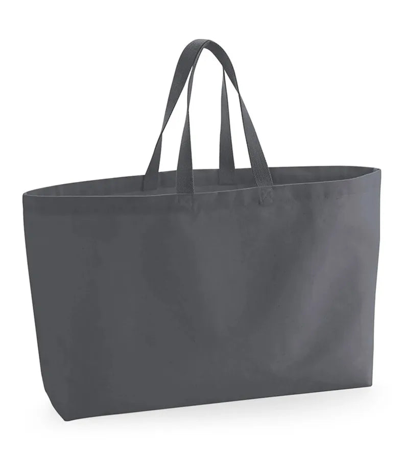 Heavyweight Canvas Oversized Tote Bag GraphiteGrey