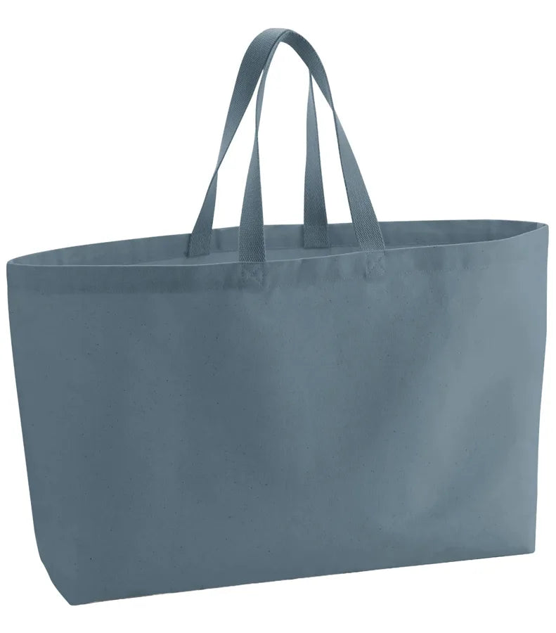 Heavyweight Canvas Oversized Tote Bag DustyBlue