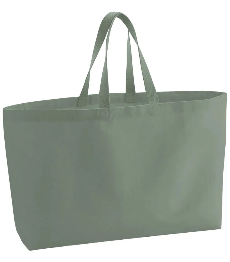 Heavyweight Canvas Oversized Tote Bag DustyGreen