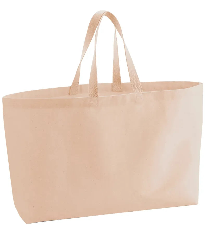 Heavyweight Canvas Oversized Tote Bag Peach