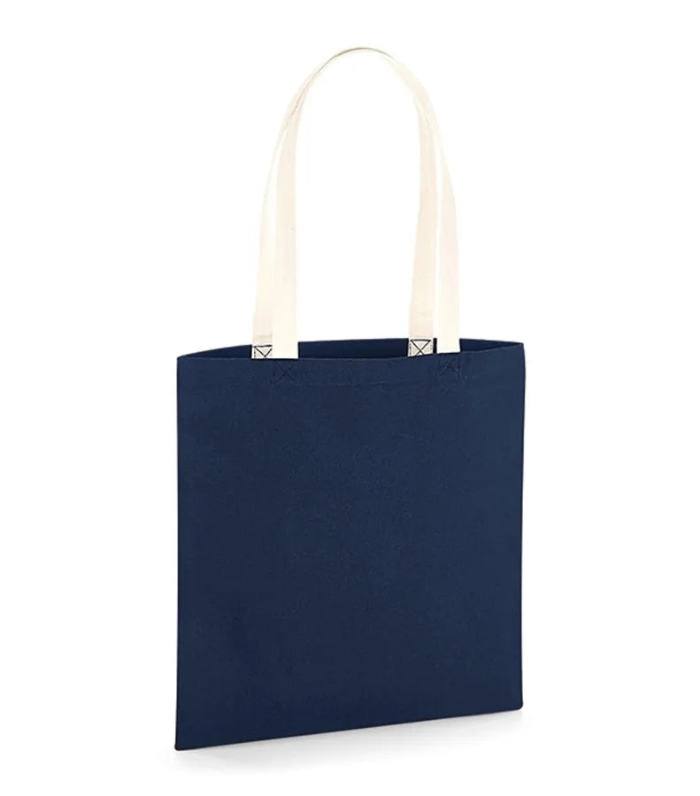 EarthAware® Organic Bag for Life - Contrast Handle FrenchNavy/Natural