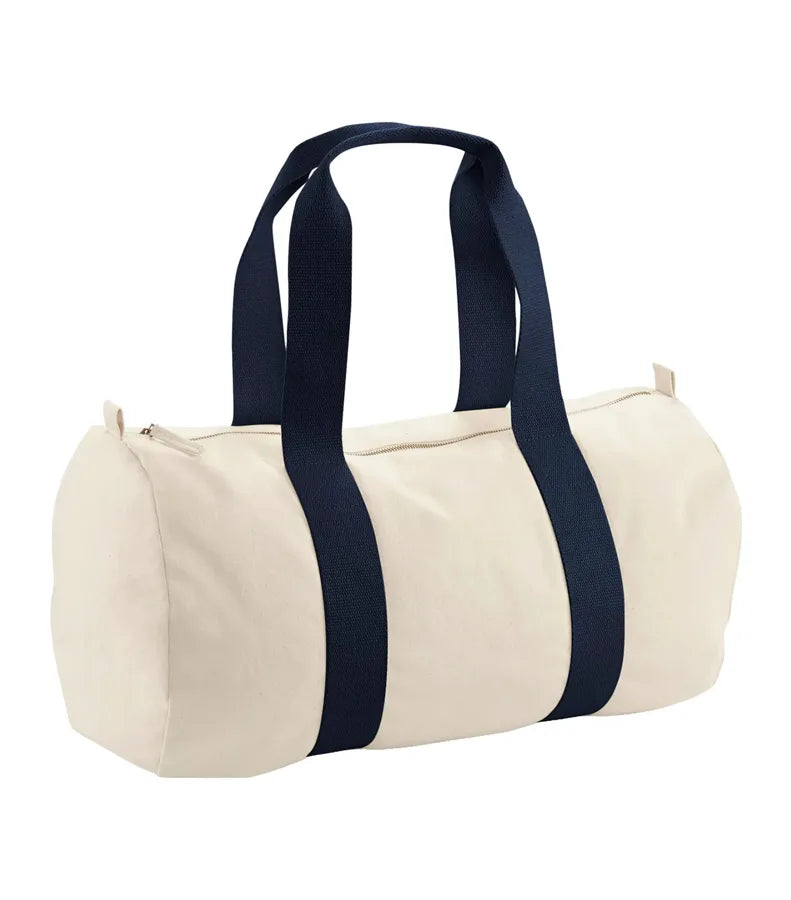 EarthAware® Organic Barrel Bag Natural/FrenchNavy