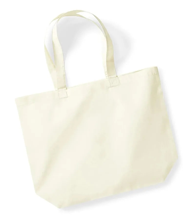 Recycled Cotton Maxi Tote Bag Natural
