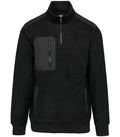 Unisex Eco-Friendly Fleece With Zipped Neck Black