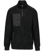 Unisex Eco-Friendly Fleece With Zipped Neck Black