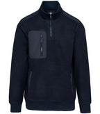 Unisex Eco-Friendly Fleece With Zipped Neck Navy