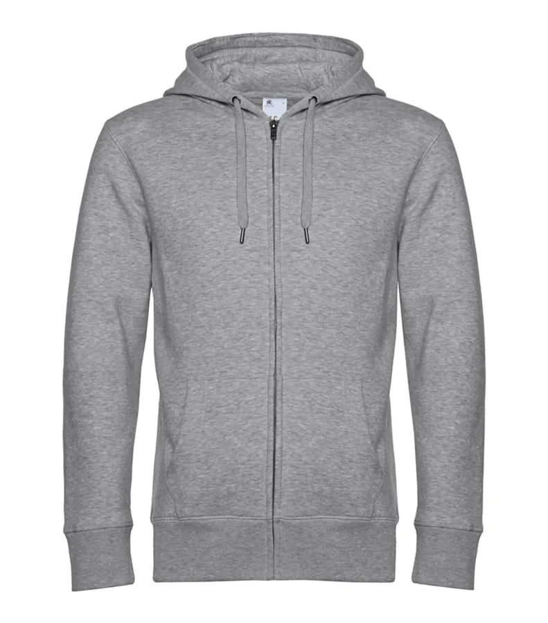 B&C KING Zipped Hood HeatherGrey