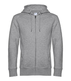 B&C KING Zipped Hood HeatherGrey