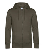 B&C KING Zipped Hood Khaki