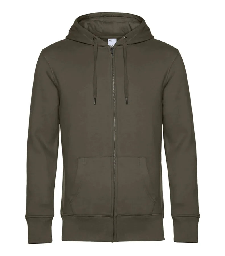 B&C KING Zipped Hood Khaki