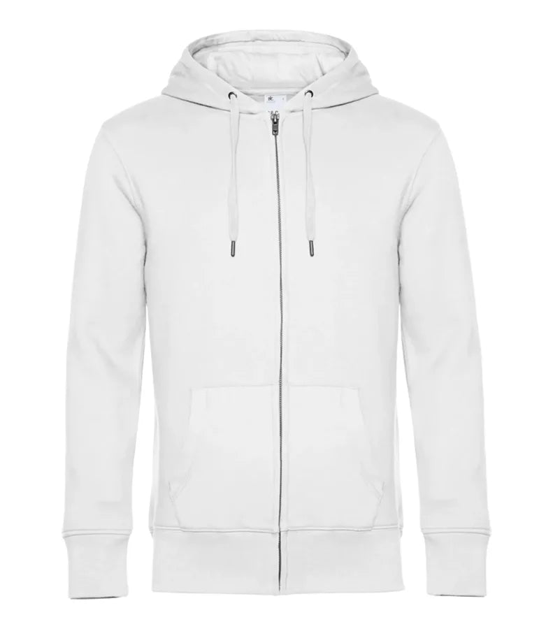 B&C KING Zipped Hood White