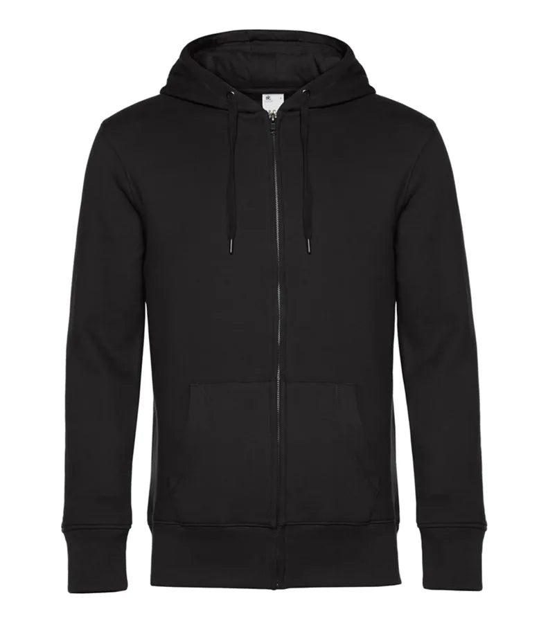 B&C KING Zipped Hood BlackPure