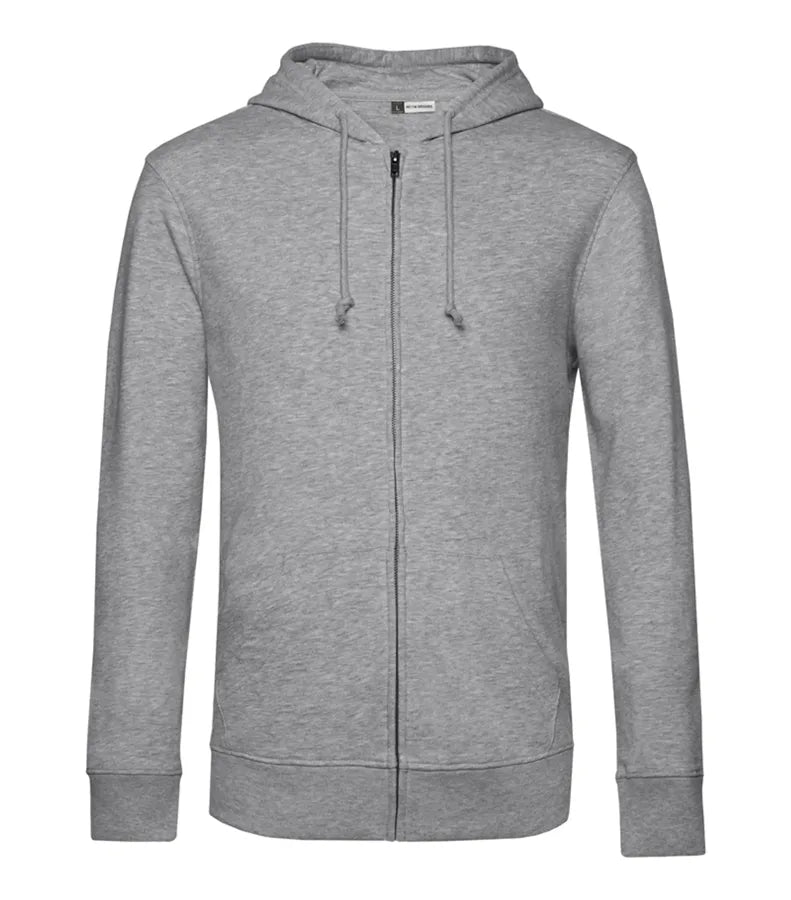 B&C INSPIRE Zipped Hood HeatherGrey