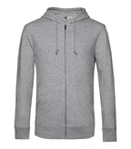 B&C INSPIRE Zipped Hood HeatherGrey