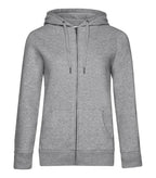 B&C QUEEN Zipped Hood HeatherGrey