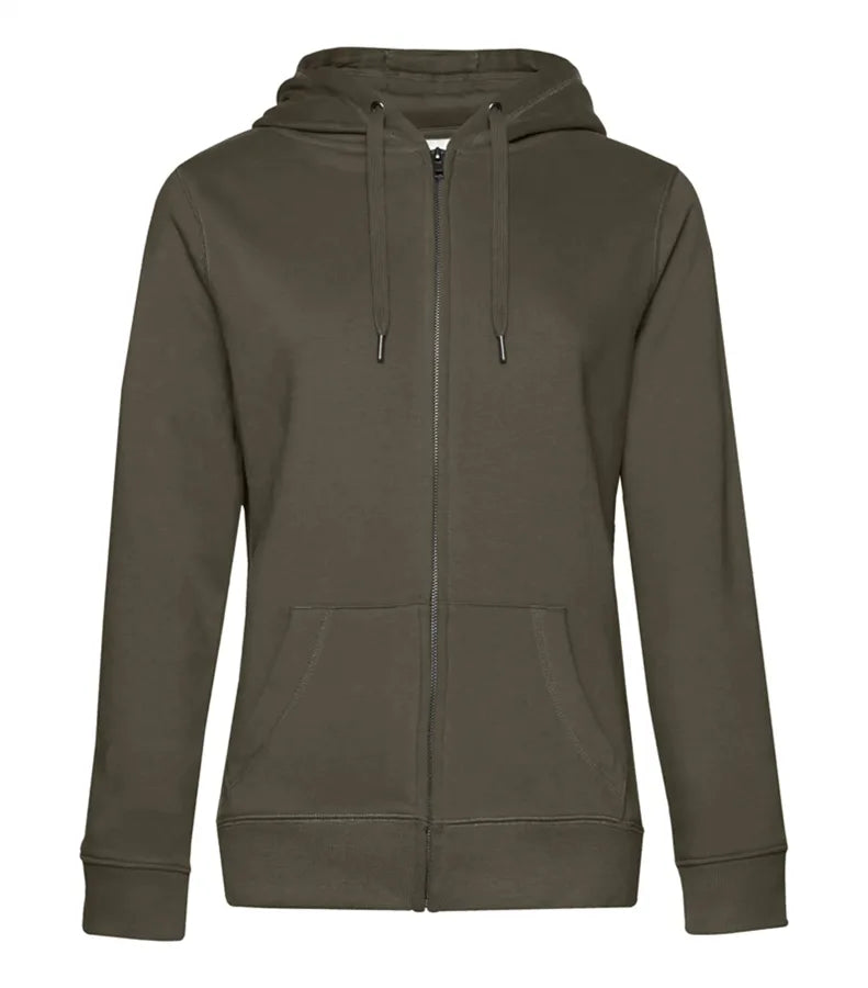 B&C QUEEN Zipped Hood Khaki